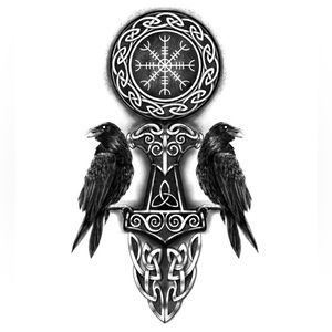 Accessories | Odins Ravens Huginn Muninn Norse Nordic God Celtic Tribal ...